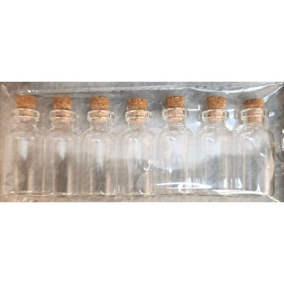 Mini Glass Cork Bottles Set Of 7 For Crafting & Storage 16oz. - Picture 6 of 8